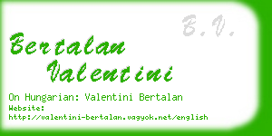 bertalan valentini business card